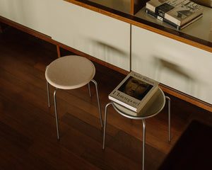 FRAMA Petit Rond Stool | Stainless Steel / Leather Seat