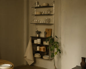Shelf Library Canvas Cabinet Section | Stainless Steel / Canvas | H1852 / W80