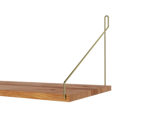 FRAMA Single Shelf | Natural Oak / Brass | D27 / W80