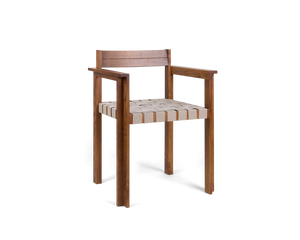 FRAMA Symmetry Armrest Chair | Honey Ash Wood / Oat Fabric