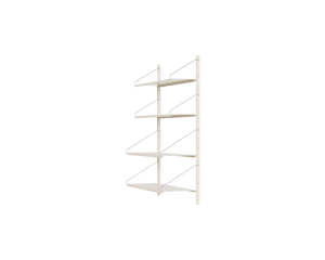 Shelf Library Single Section | Warm White Steel | H108.4 / W80