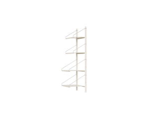 Shelf Library Single Section | Warm White Steel | H108.4 / W40