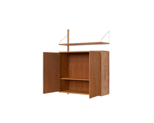 Shelf Library Medium Cabinet Add-on Section | Natural Oak | H114.8 / W80