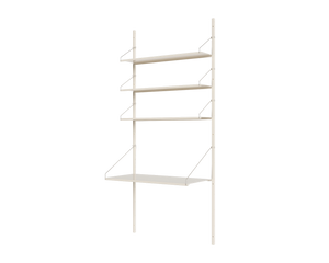 Shelf Library Desk Section | Warm White Steel | H185.2 / W80