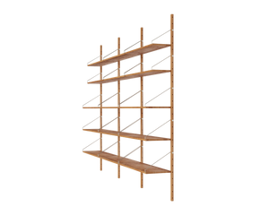 Shelf Library Triple Section | Natural Oak | H185.2 / W80