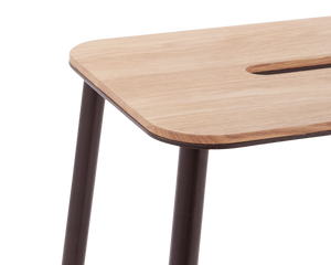 FRAMA Adam Stool | Black / Oak | H65