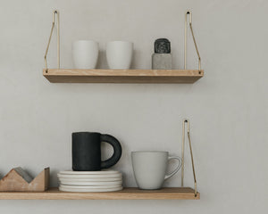 FRAMA Shelf Natural Oak D20/W40 Brass / Context 1