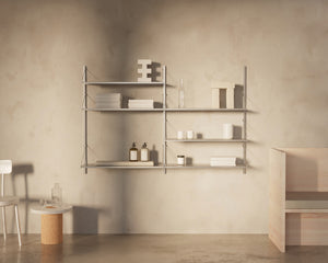 FRAMA Shelf Library Double Section | Stainless Steel | H1084 / W80