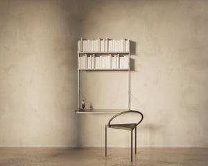 FRAMA Shelf Library Add-on Desk Section | Stainless Steel | H1084 / W80