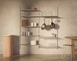 FRAMA Shelf Library Double Section | Stainless Steel | H1852 / W80