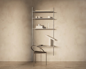 FRAMA Shelf Library Add-on Desk Section | Stainless Steel | H1852 / W80