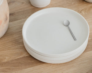 FRAMA Otto Ceramic Plate Set of Two | White | Large